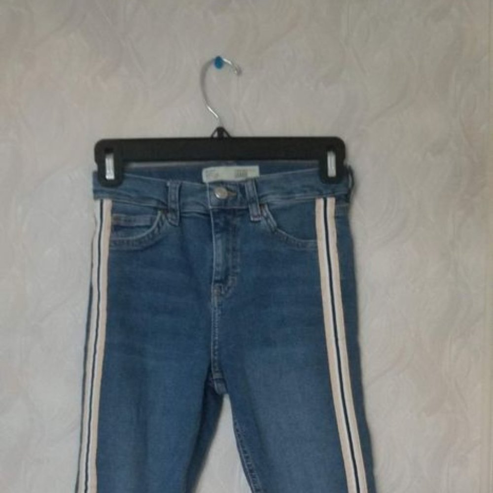 Striped Yellow Blue Jeans